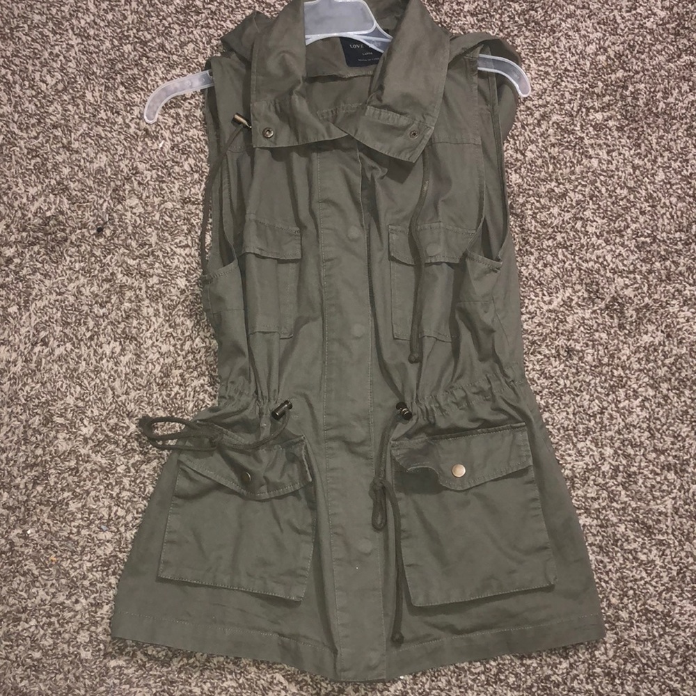Forest green vest